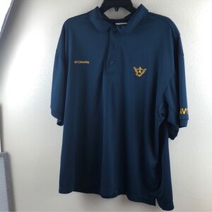 Columbia PFG Navy Polo Shirt L US Navy Embroidered Fishing Golf Outdoor outdoor